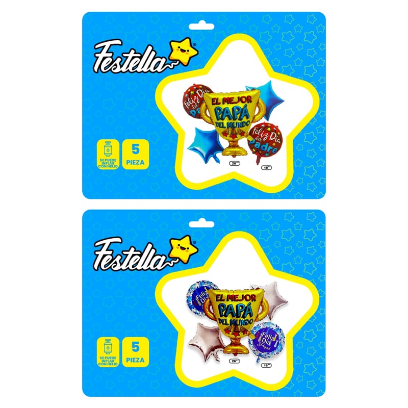 KIT GLOBO COPA PAPA X5.