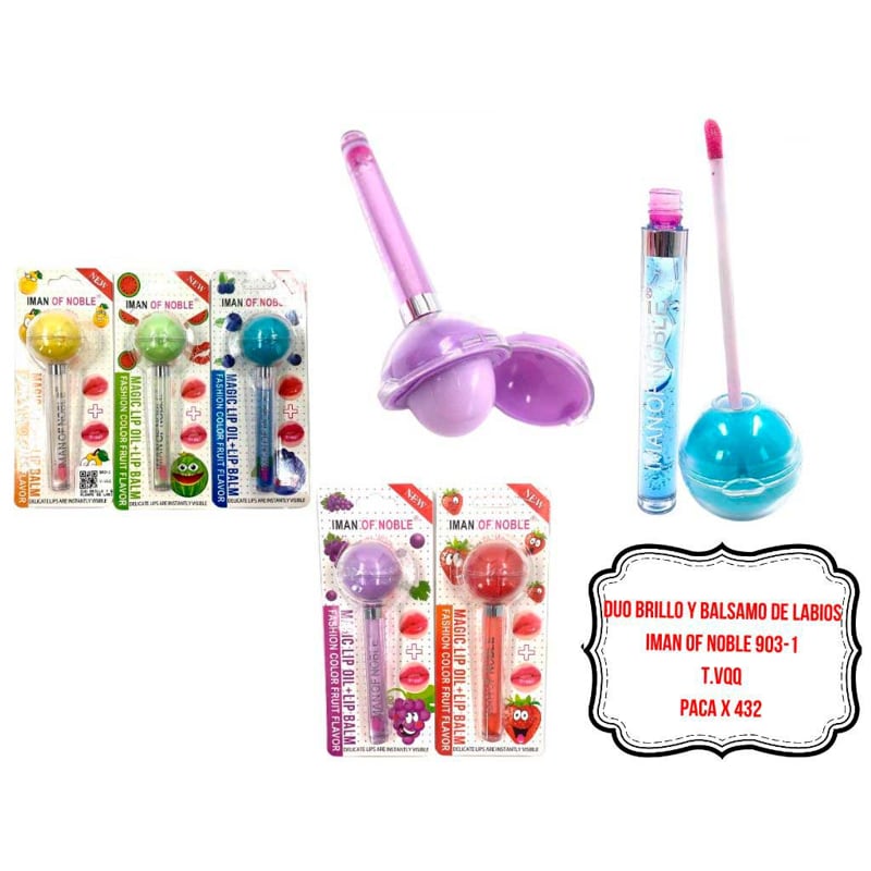 DUO BRILLO Y BALSAMO DE LABIOS IMAN OF NOBLE 903-1