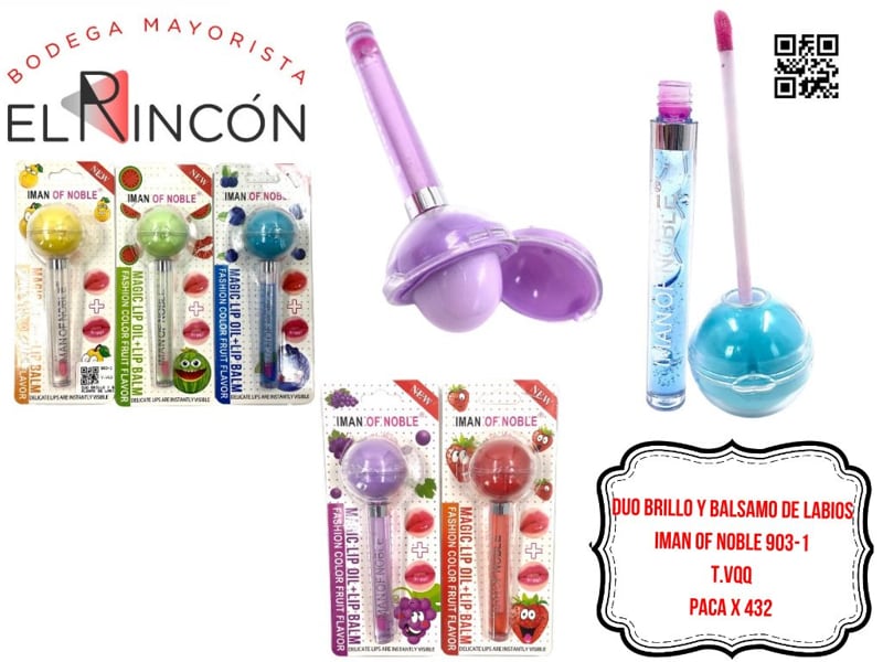 DUO BRILLO Y BALSAMO DE LABIOS IMAN OF NOBLE 903-1
