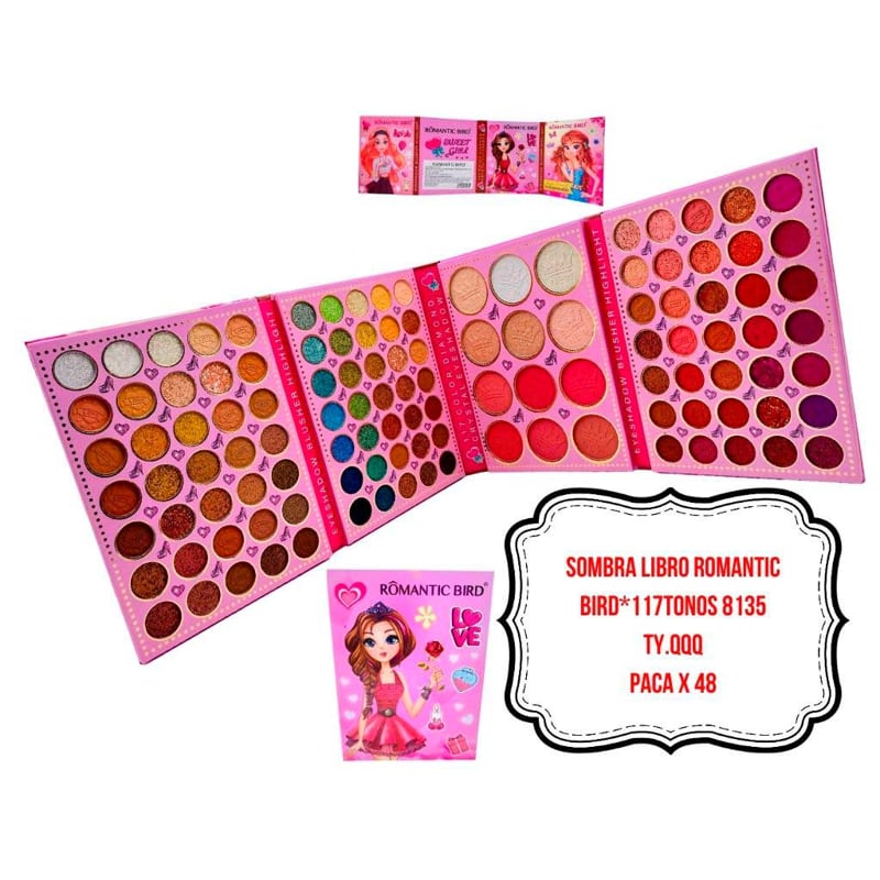 SOMBRA LIBRO ROMANTIC BIRD*117TONOS 8135