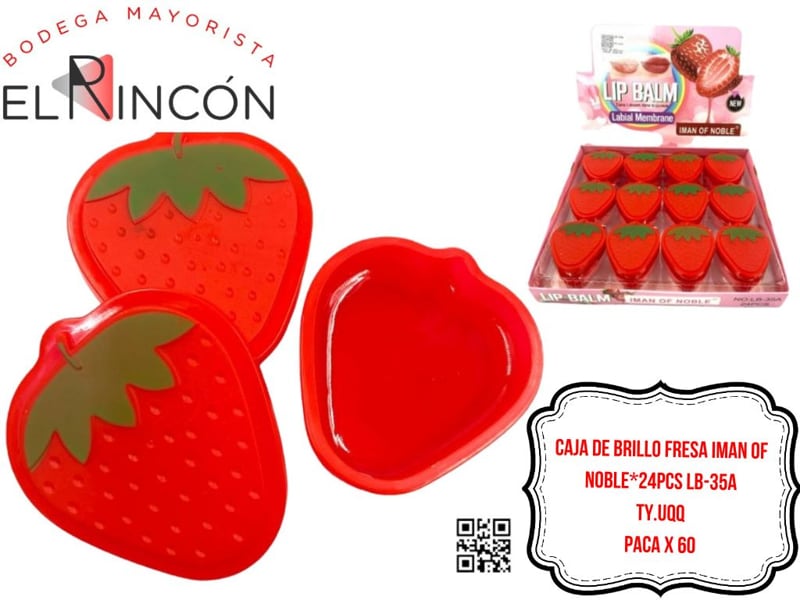 CAJA DE BRILLO FRESA IMAN OF NOBLE*24PCS LB-35A