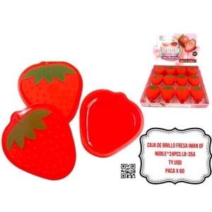 CAJA DE BRILLO FRESA IMAN OF NOBLE*24PCS LB-35A
