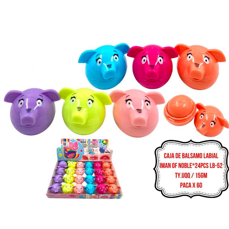 CAJA DE BALSAMO LABIAL IMAN OF NOBLE*24PCS LB-52