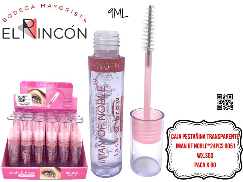 CAJA PESTAÑINA TRANSPARENTE IMAN OF NOBLE*24PCS 8051