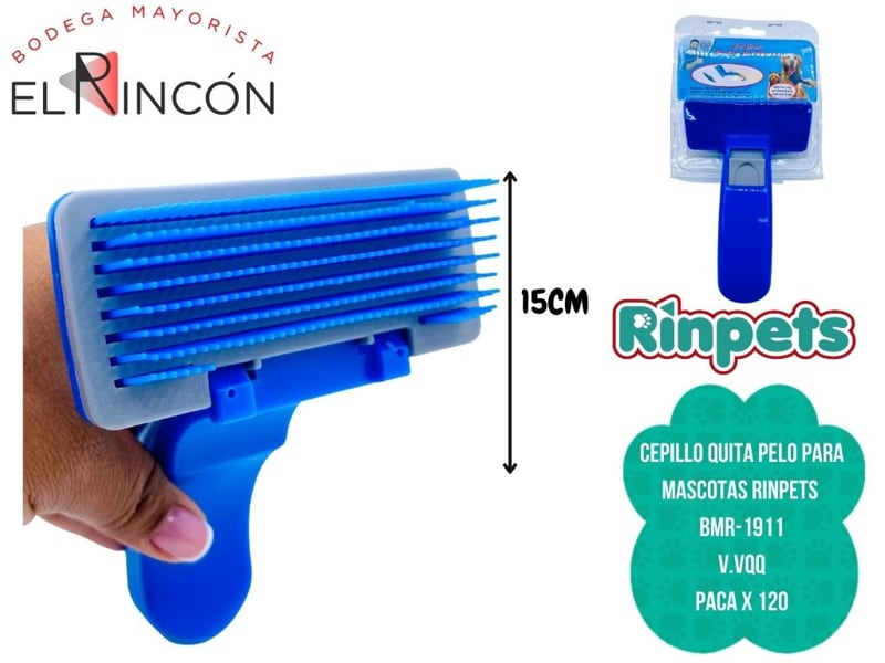 CEPILLO QUITA PELO PARA MASCOTAS RINPETS BMR-1911