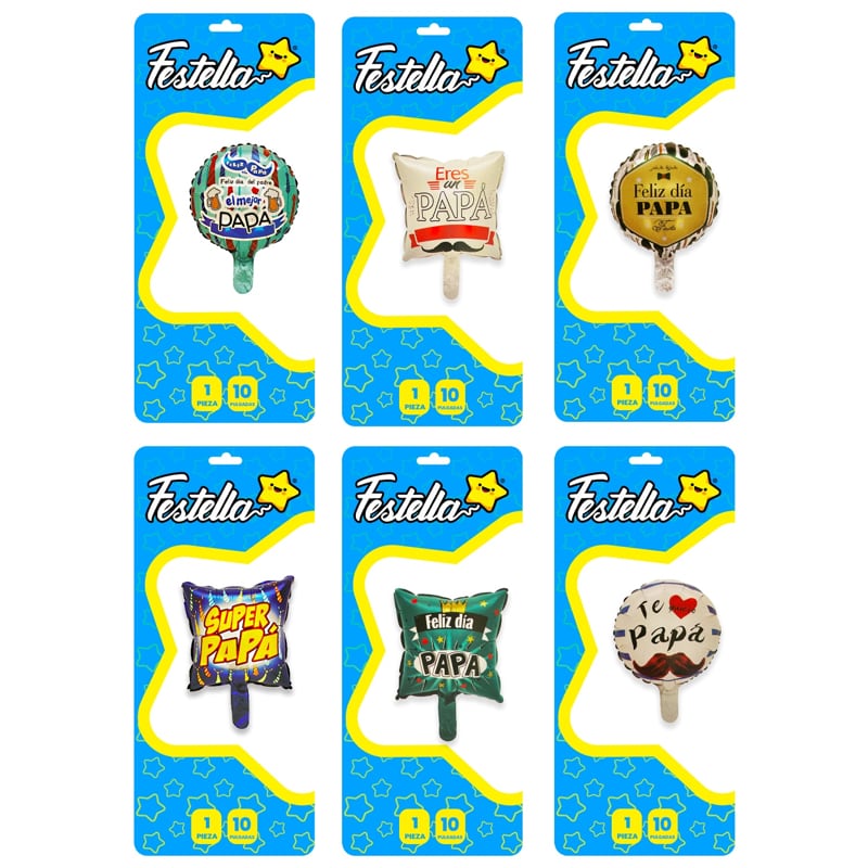 GLOBO PAPA SURTIDO 10"(PQTX25).