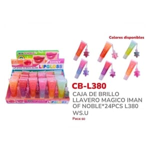 CAJA DE BRILLO LLAVERO MAGICO IMAN OF NOBLE*24PCS L380