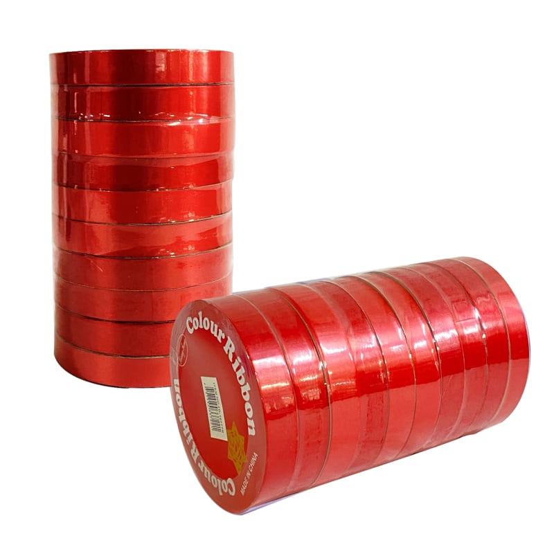 CINTA DECORATIVA LISA ROJA (TUBOX10):