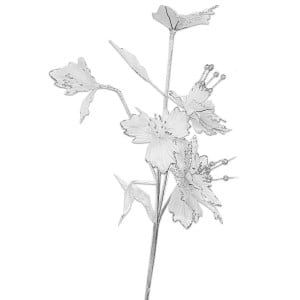 FLOR NAVIDEÑA PLATEADA(BDJX48)