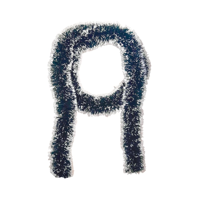 GUIRNALDA VERDE PUNTAS BLANCAS 4M*11CM