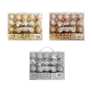 BOLA NAVIDEÑA SURTIDA 5CM X20