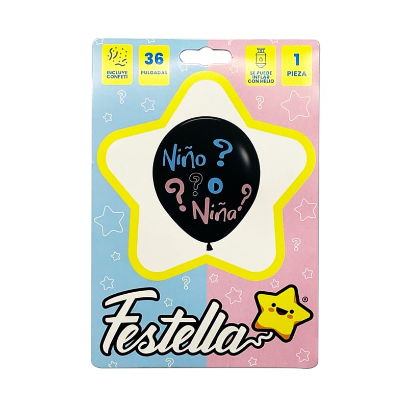 GLOBO REVELACION DE GENERO 36"(PQTX25)