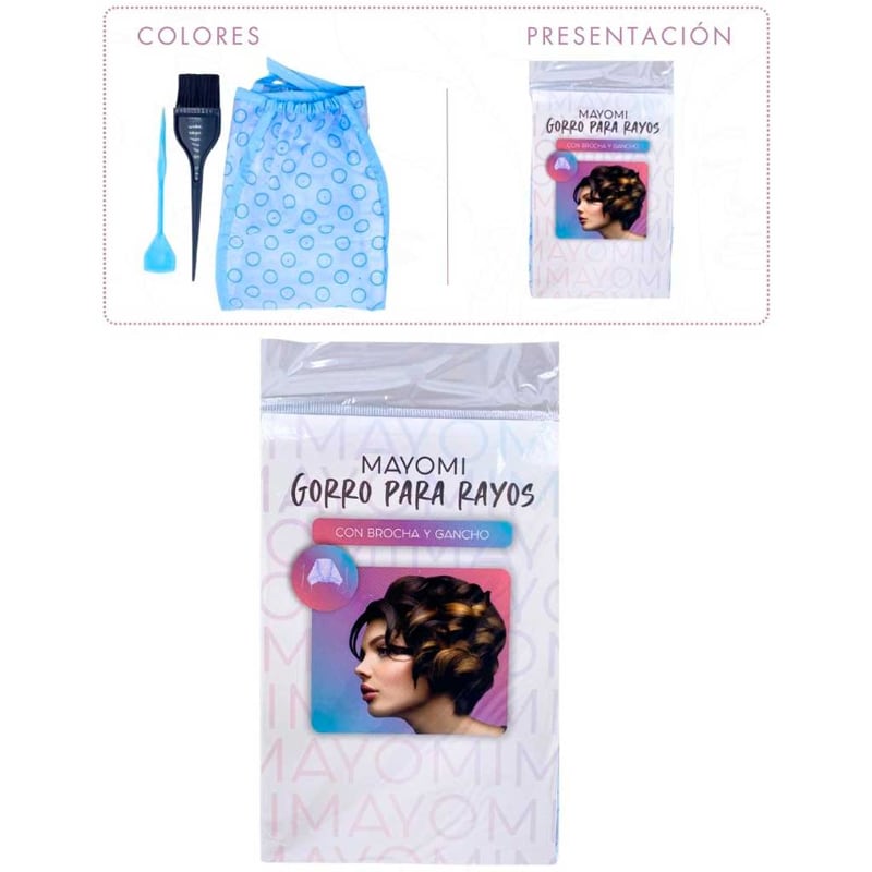 DOC.GORRO PARA RAYOS + AGUJA + BROCHA TINTE BMR-1102