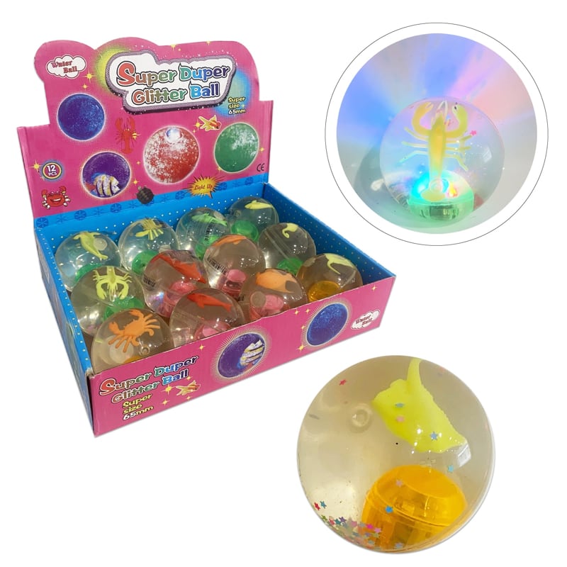 PELOTA DE AGUA CON LUZ Y ANIMAL MARINO (CJX12)