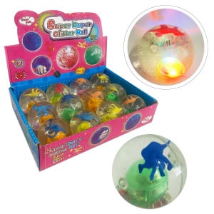 PELOTA DE AGUA CON LUZ Y DINOSAURIO (CJX12)