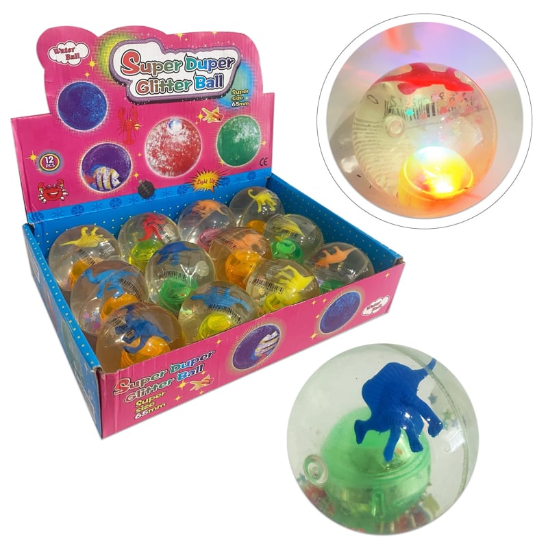 PELOTA DE AGUA CON LUZ Y DINOSAURIO (CJX12)