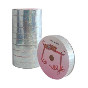 CINTA DECORATIVA LISA PLATEADA (TUBOX10):