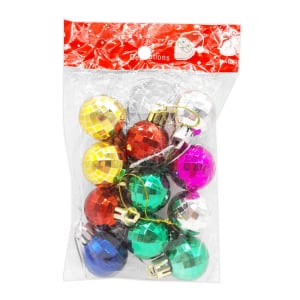 BOLA NAVIDEÑA SURTIDA 3CM X12