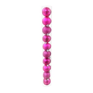 BOLA NAVIDEÑA FUCSIA 6CM X10