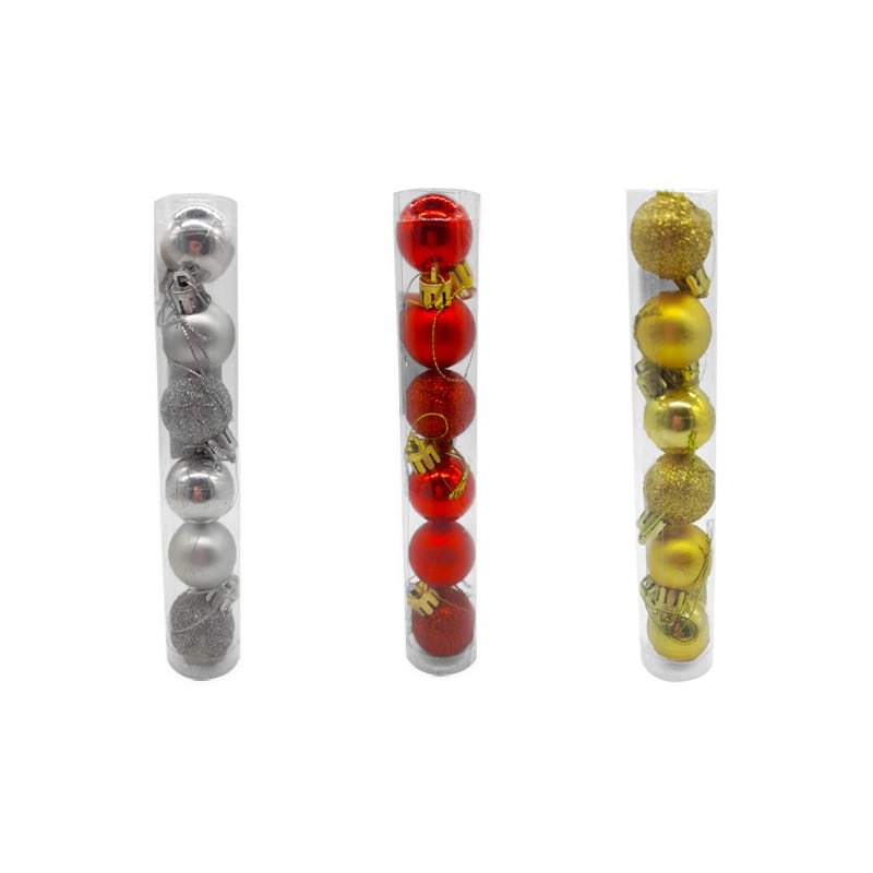 BOLA NAVIDEÑA SURTIDA 3CM X6