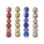 BOLA NAVIDEÑA SURTIDA 10CM X6