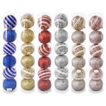 BOLA NAVIDEÑA SURTIDA 10CM X6