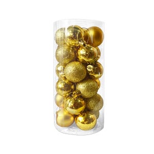 BOLA NAVIDEÑA DORADA 4CM X24