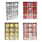 BOLA NAVIDEÑA SURTIDA 6CM X12