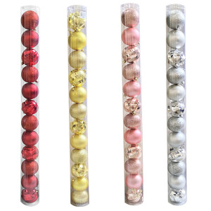 BOLA NAVIDEÑA SURTIDA 8CM X12