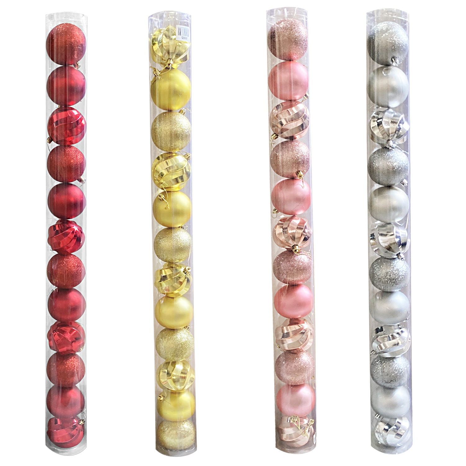 BOLA NAVIDEÑA SURTIDA 8CM X12