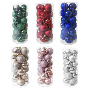 BOLA NAVIDEÑA SURTIDA 6CM X24