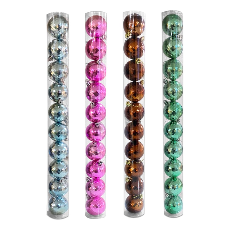 BOLA NAVIDEÑA SURTIDA 6CM X10