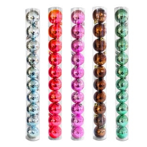 BOLA NAVIDEÑA SURTIDA 6CM X10