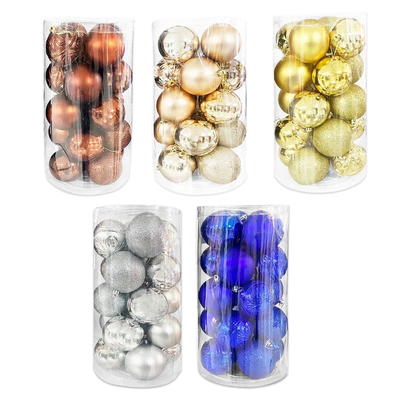 BOLA NAVIDEÑA SURTIDA 8CM X20