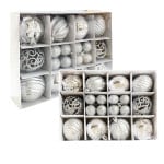 BOLA NAVIDEÑA PLATEADA 6/3CM X26