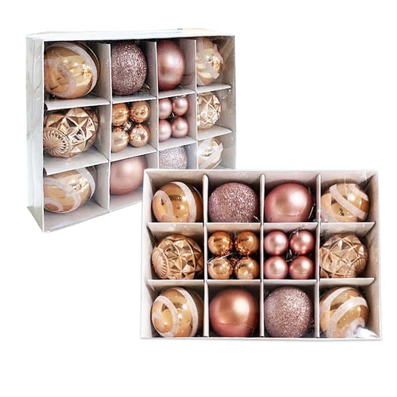 BOLA NAVIDEÑA PALO ROSA 6/3CM X26