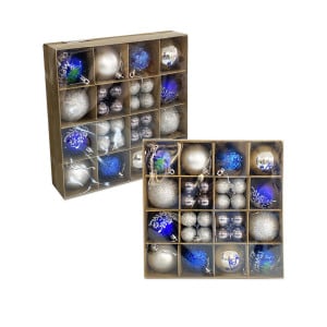 BOLA NAVIDEÑA SURTIDA 6/3CM X44