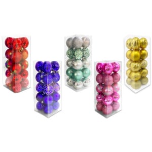 BOLA NAVIDEÑA SURTIDA 6CM X20