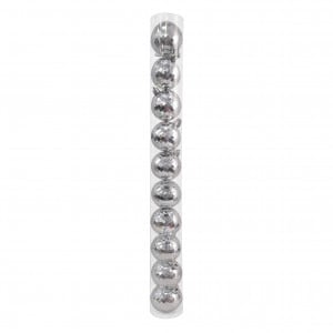 BOLA NAVIDEÑA PLATEADA 6CM X10