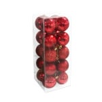 BOLA NAVIDEÑA ROJA 6CM X20