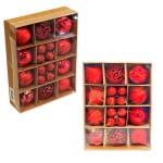 BOLA NAVIDEÑA ROJA 6/3CM X26