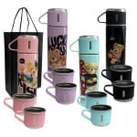 SET TERMO TERMICO CON TAZAS OSO EN CAJA 500ML