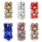 BOLAS NAVIDEÑAS ESTAMPADAS SURTIDA  X20