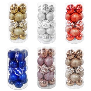 BOLAS NAVIDEÑAS ESTAMPADAS SURTIDA  X20