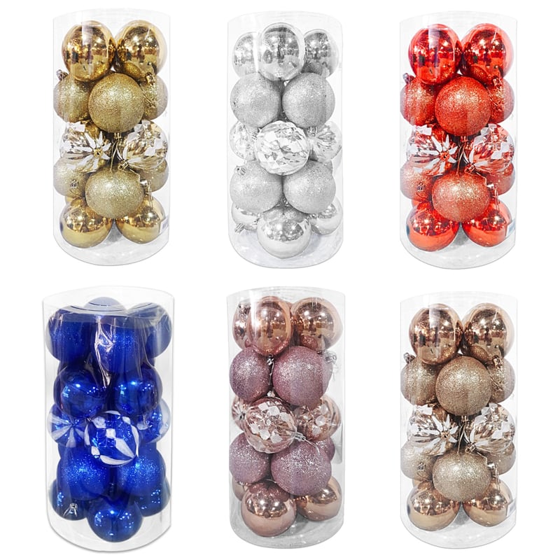 BOLAS NAVIDEÑAS ESTAMPADAS SURTIDA  X20