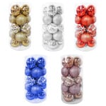 BOLAS NAVIDEÑAS ESTAMPADAS SURTIDA  X20