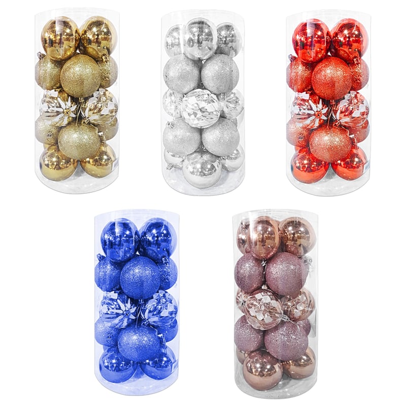 BOLAS NAVIDEÑAS ESTAMPADAS SURTIDA  X20