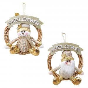 ADORNO CON MUÑECO NAVIDEÑO