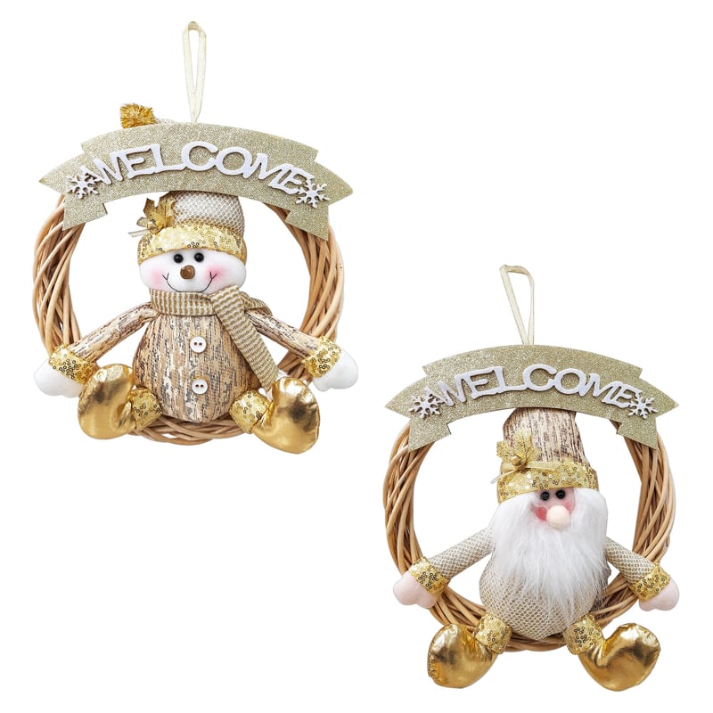 ADORNO CON MUÑECO NAVIDEÑO