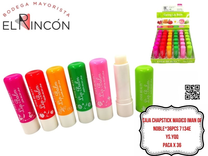 CAJA CHAPSTICK MAGICO IMAN OF NOBLE*36PCS 7134E
